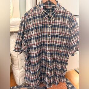 Brooks Brothers Men's Multicolor Plaid Shirt 💯 cotton in EUC